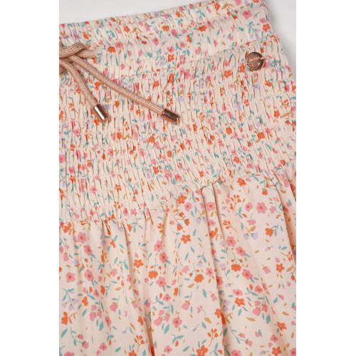 NONO gebloemde rok Nami ivoor roze lichtblauw Ecru Meisjes Polyester Bloemen 104