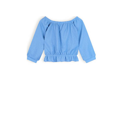 NONO top Knew hemelsblauw Meisjes Polyester Boothals Effen 104