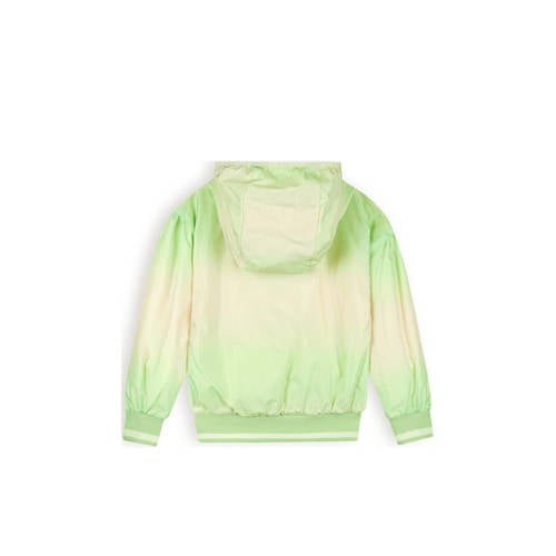 NONO zomerjas Beau heldergroen geel Meisjes Polyester Capuchon Meerkleurig 104