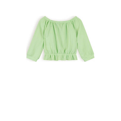 NONO top Knew frisgroen Meisjes Gerecycled polyester Boothals Effen 104