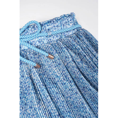 NONO rok Norah met all over print en textuur lichtblauw Meisjes Gerecycled polyester 104