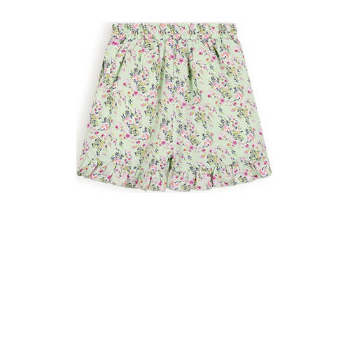 NONO gebloemde skort Saya lichtgroen roze Rok Meisjes Polyester Bloemen 104