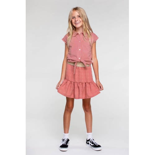 MOODSTREET Meisjes Rokken Girls Skirt Structure Ruffle Roze