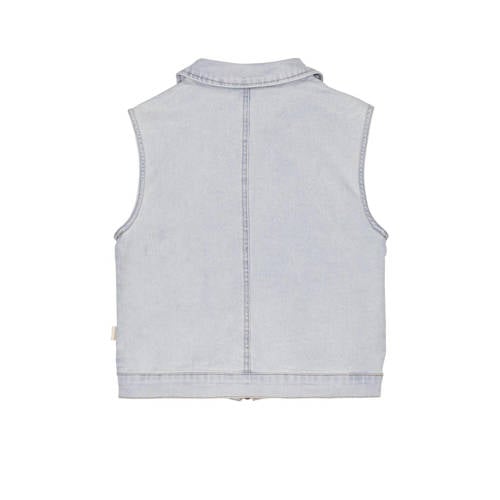 Moodstreet gilet extra light blue Blauw Meisjes Denim Klassieke kraag Effen 86 92