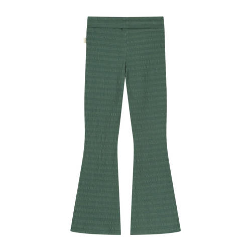 Moodstreet regular fit broek met all over print groen Meisjes Stretchkatoen 110 116
