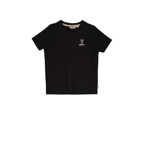 Moodstreet T-shirt met backprint zwart Jongens Stretchkatoen Ronde hals - 110/116