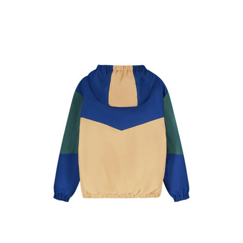 Moodstreet zomerjas blauw zand groen Jongens Polyester Capuchon Meerkleurig 98 104
