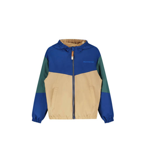 Moodstreet zomerjas blauw zand groen Jongens Polyester Capuchon Meerkleurig 98 104