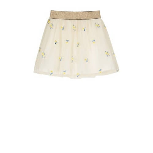 Moodstreet gebloemde rok offwhite Wit Meisjes Polyester Bloemen 86 92