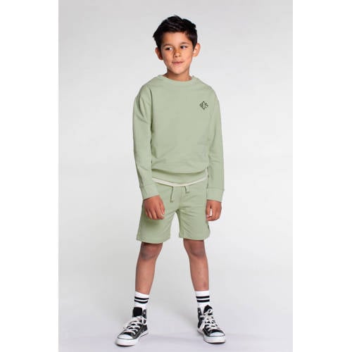 Moodstreet regular fit sweatshort lichtgroen Korte broek Effen 86 92