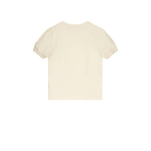 Moodstreet top offwhite Wit Meisjes Stretchkatoen Ronde hals Effen 86 92