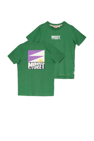 T-shirt met backprint donkergroen