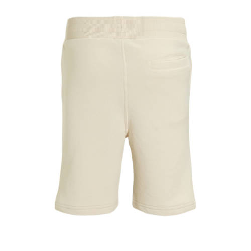 Malelions regular fit sweatshort Captain met logo beige Korte broek Jongens Katoen 140