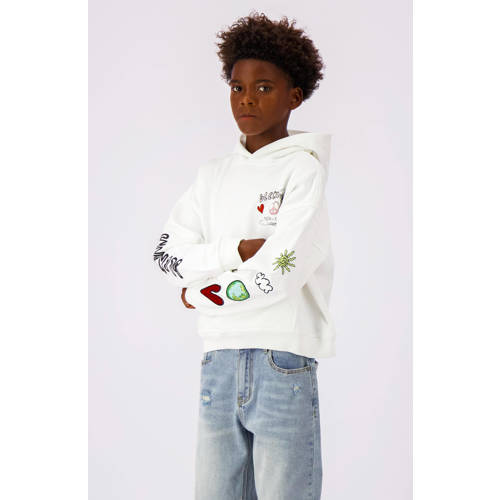 BLACK BANANAS hoodie met printopdruk ecru Sweater Printopdruk 128