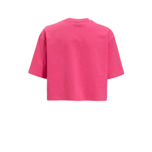 BLACK BANANAS T-shirt roze Meisjes Katoen Ronde hals Effen 128