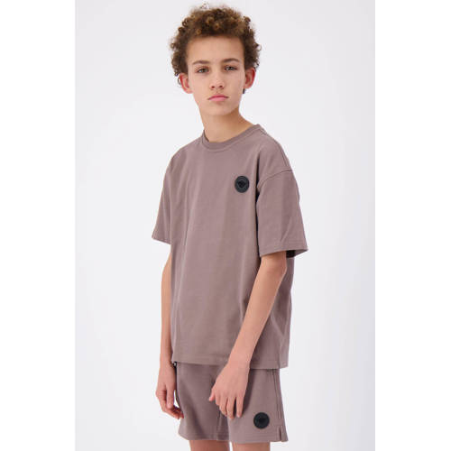 BLACK BANANAS T-shirt bruin Jongens Stretchkatoen Ronde hals Effen 128