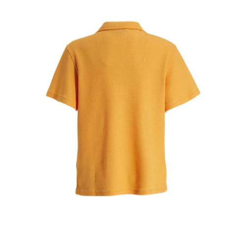 BLACK BANANAS T-shirt JR. WAFFLE oranje Overhemd Jongens Katoen Klassieke kraag 164