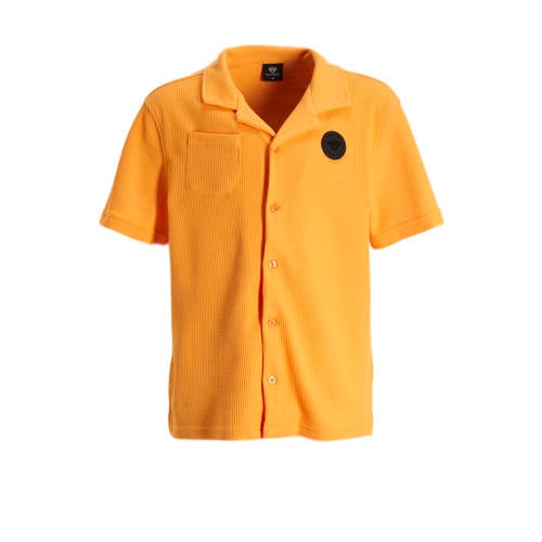 BLACK BANANAS T-shirt JR. WAFFLE oranje Overhemd Jongens Katoen Klassieke kraag