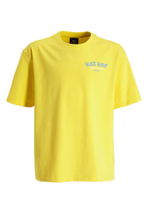 T-shirt JR. SUNNY met backprint geel