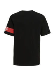 thumbnail: Zwart en rode jongens BLACK BANANAS T-shirt van katoen met effen, korte mouwen en ronde hals