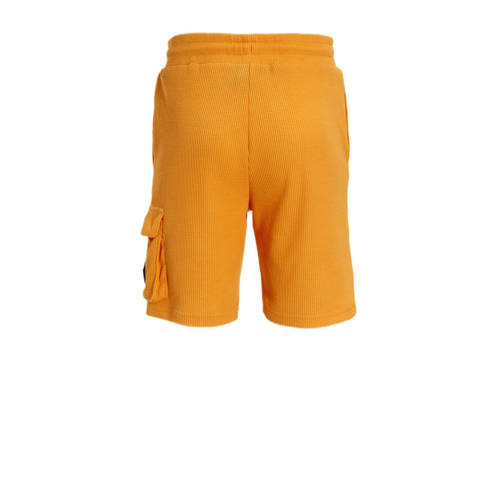 BLACK BANANAS regular fit cargo short JR. WAFFLE oranje Korte broek Jongens Katoen 152