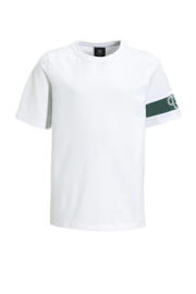 thumbnail: Wit en groene jongens BLACK BANANAS T-shirt van katoen met effen, korte mouwen en ronde hals