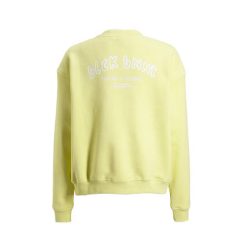 BLACK BANANAS sweater JR. VIVA LA VIDA met printopdruk geel Backprint 140