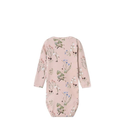 name it BABY romper NBFBOSSA met bloemen lichtroze Meisjes Katoen Ronde hals 56