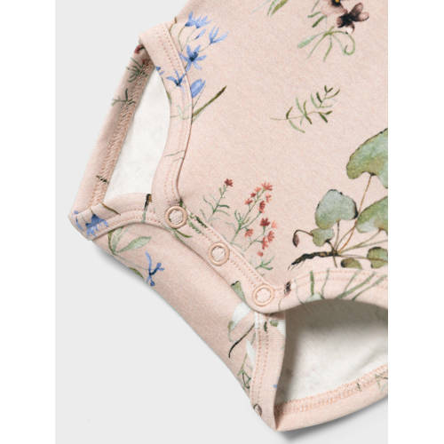 name it BABY romper NBFBOSSA met bloemen lichtroze Meisjes Katoen Ronde hals 56
