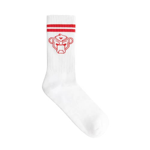 BLACK BANANAS sokken wit met rode streep - 1 paar Rood Jongens/Meisjes Katoen