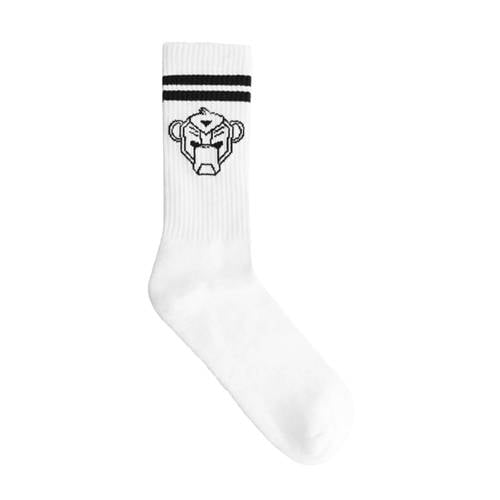 BLACK BANANAS sokken wit met zwarte streep - 1 paar Jongens/Meisjes Katoen