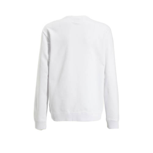Woolrich sweater met tekst wit Tekst 140 | Sweater van