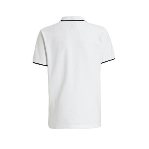 Woolrich polo met logo wit T-shirt Jongens Stretchkatoen Polokraag Logo 140