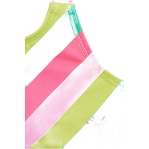 WE Fashion crop bikini roze geel turquoise Meisjes Gerecycled polyamide 122 128