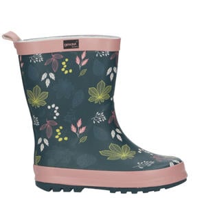 Fleur regenlaarzen donkerblauw/roze