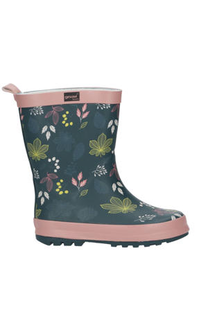 Fleur regenlaarzen donkerblauw/roze