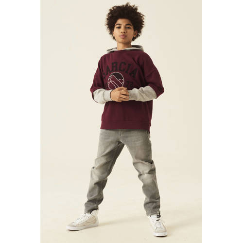 Garcia hoodie met printopdruk rood Sweater Printopdruk 128