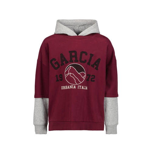 Garcia hoodie met printopdruk rood Sweater Printopdruk