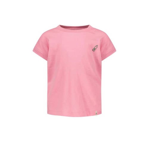 The New Chapter T-shirt Nikky met backprint roze Meisjes Biologisch katoen Ronde hals 104