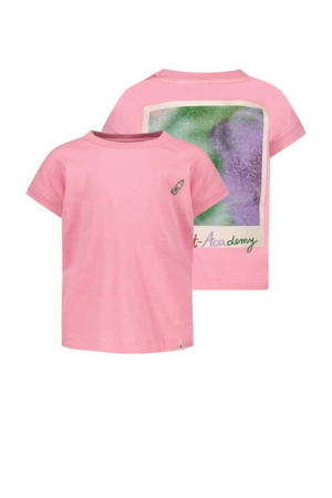 T-shirt Nikky met backprint roze