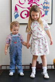 thumbnail: The New Chapter T-shirt Lux met all over print grijs/lichtblauw
