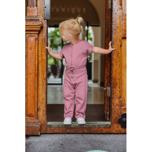 The New Chapter jumpsuit Teddy roze Meisjes Biologisch katoen Ronde hals 74