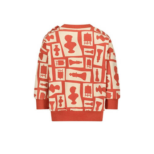 The New Chapter sweater Bowe met all over print rood ecru All over print 74