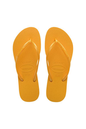   teenslippers geel