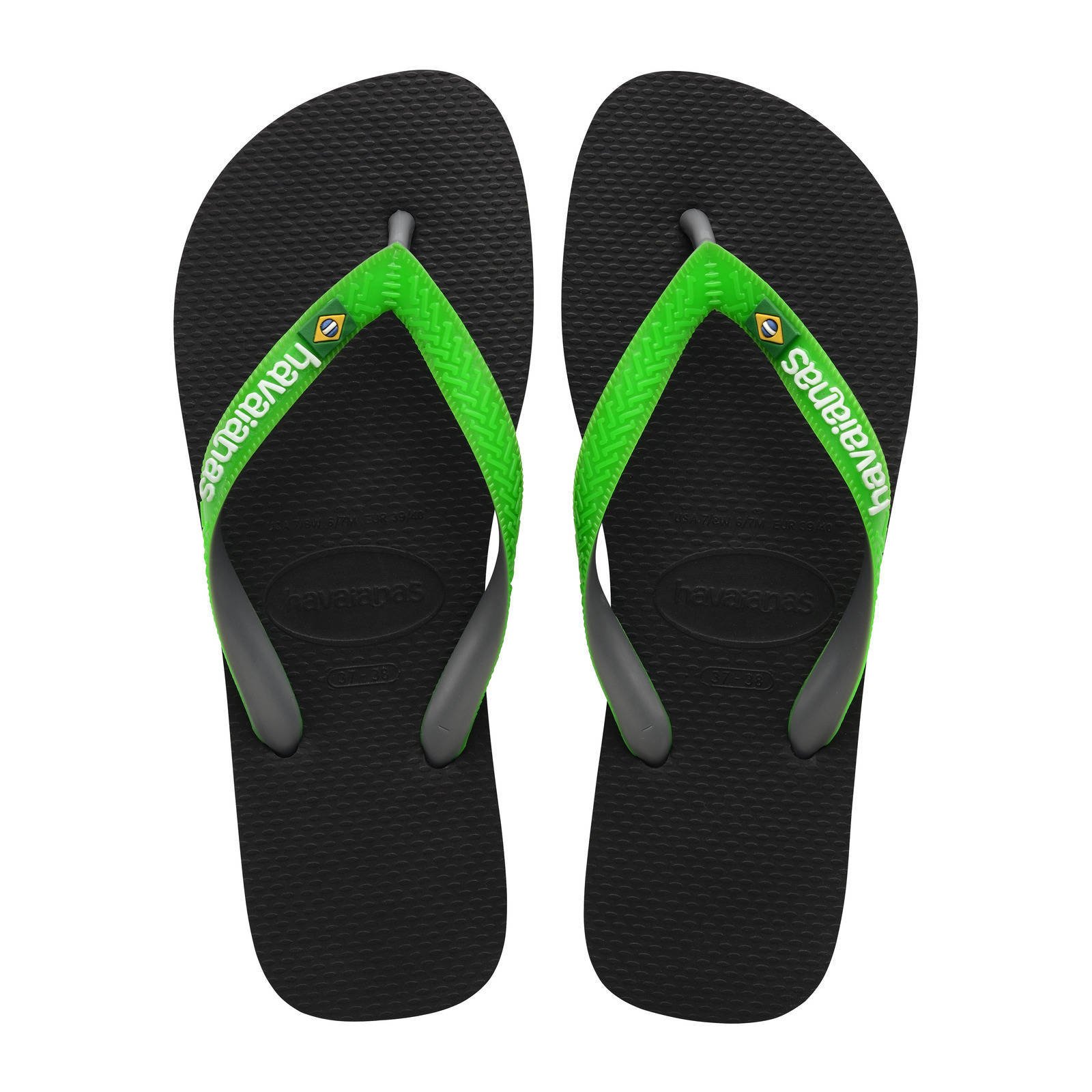 Havaianas Brasil teenslippers groen zwart kleertjes