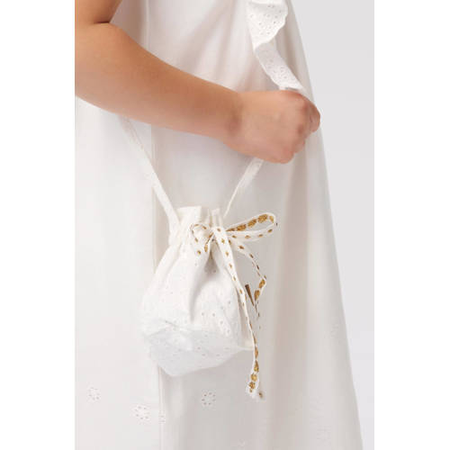 Noppies Eglin jurk + hoofdband + tas offwhite Wit Meisjes Katoen Vierkante hals 104