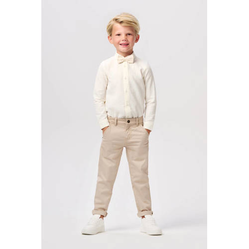 Noppies regular fit broek Dryden beige Jongens Katoen Effen 80