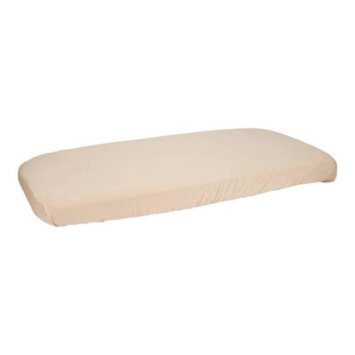 Little Dutch katoen hydrofiele ledikant hoeslaken Beige Effen