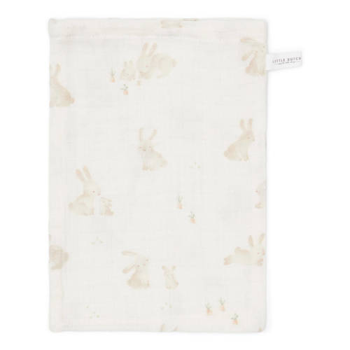 Little Dutch hydrofiel washandje set van 2 Baby Bunny Beige Hydrofiele washandjes