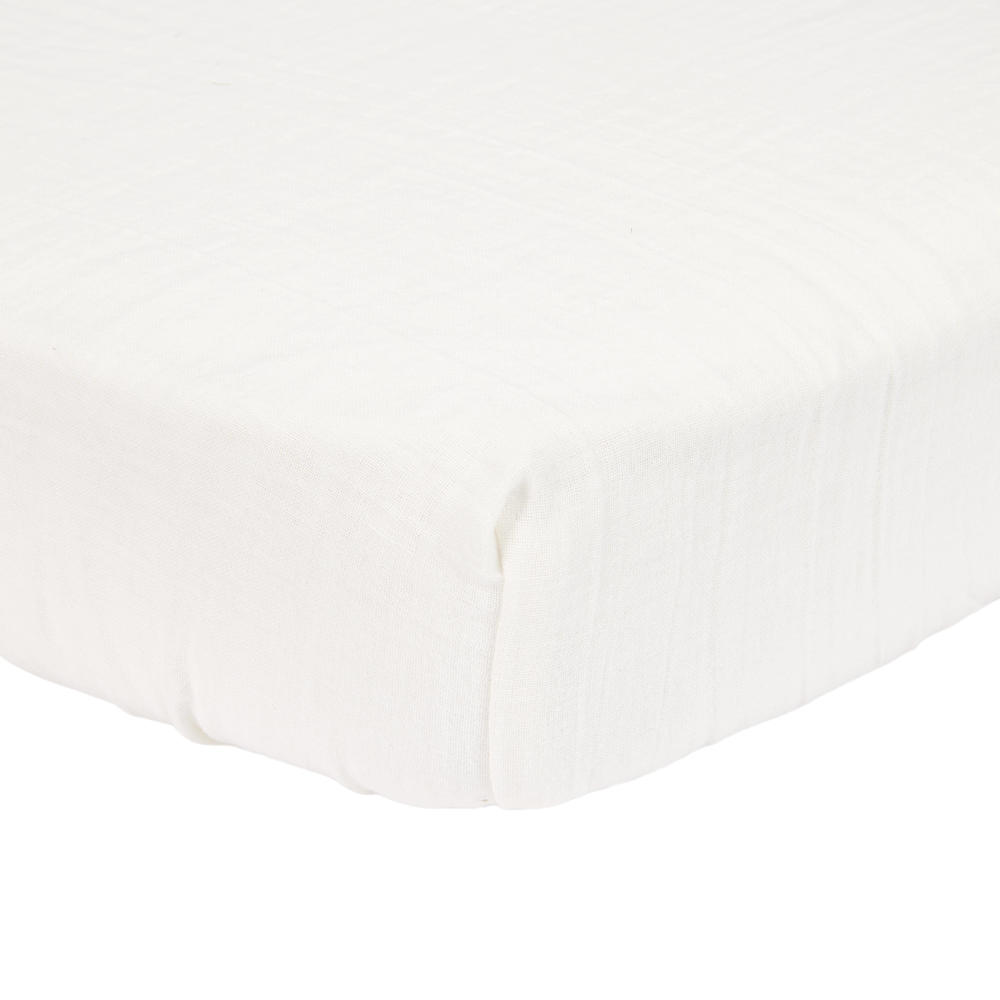 Little Dutch katoen hydrofiel wieghoeslaken Soft White